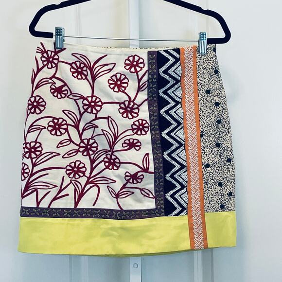 Leifnotes Mixed Print Skirt - Women Size 8 - Multicolored - Picture 1 of 8